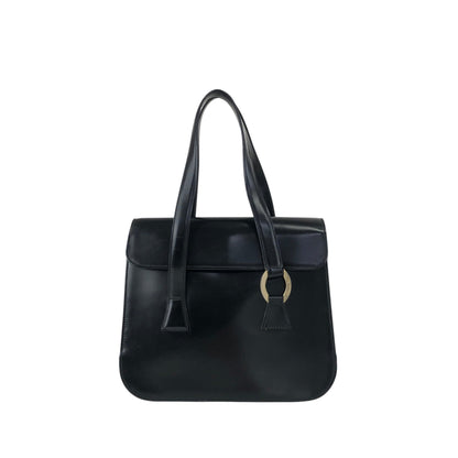 Christian Dior Logo Handbag Black Vintage aidfua