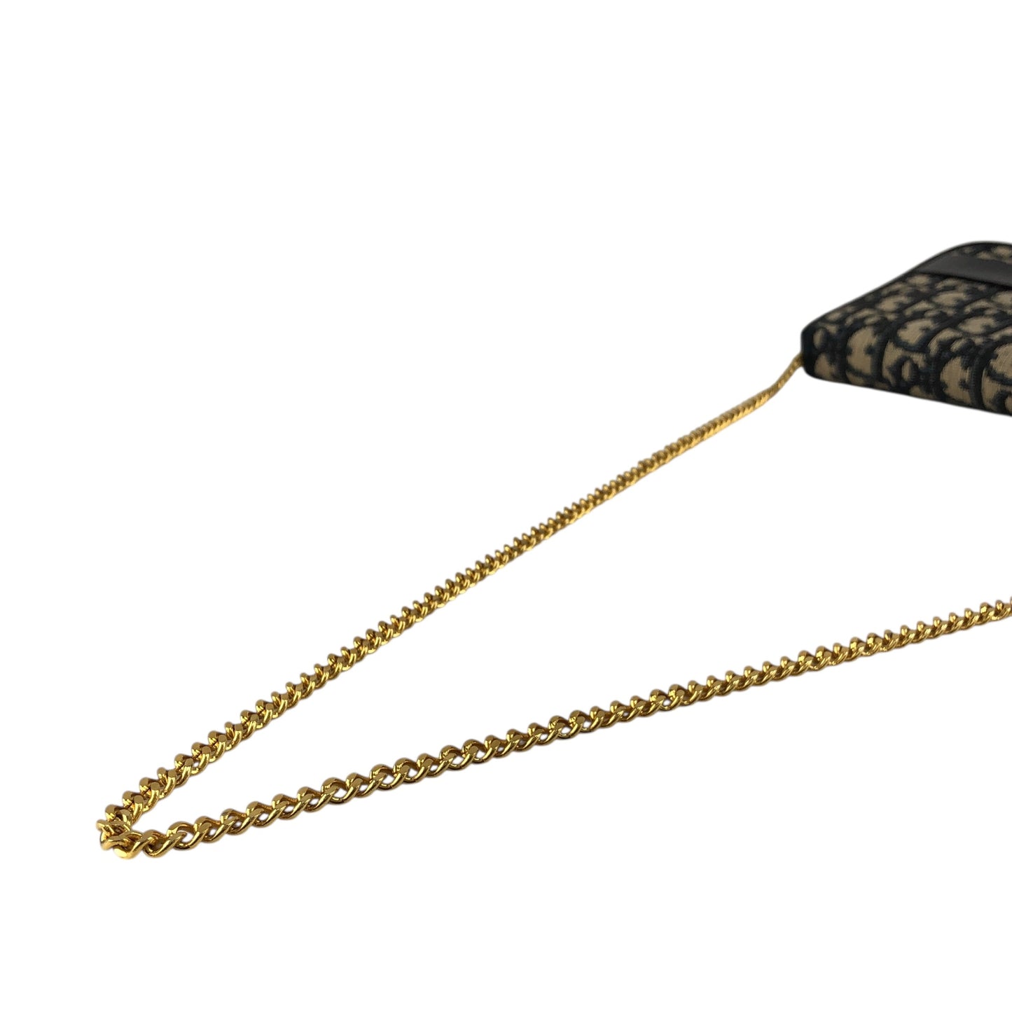 Christian Dior Trotter Chain Shoulder bag Navy Vintage rphic5