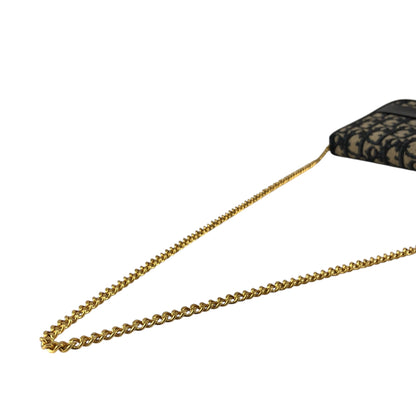 Christian Dior Trotter Chain Shoulder bag Navy Vintage rphic5