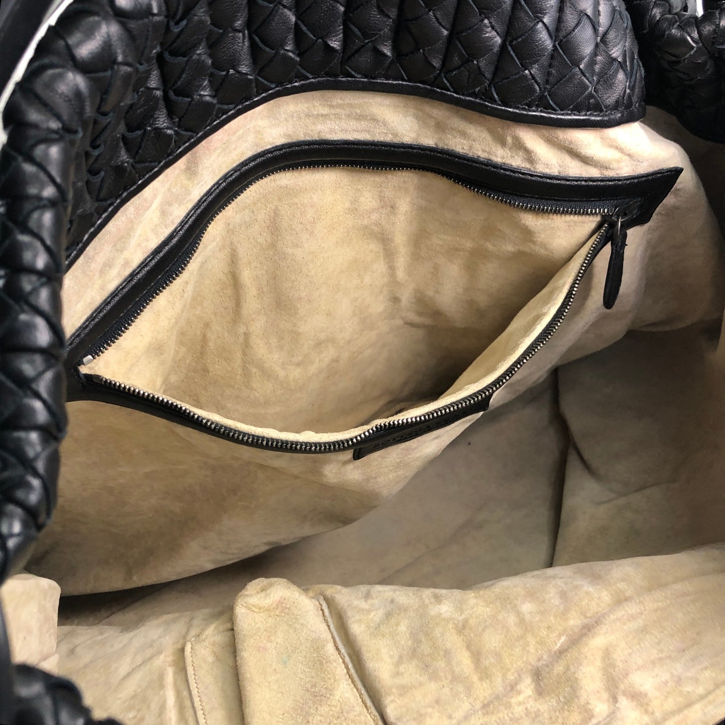 Bottega Veneta Intrecciato Handbag Black Vintage 5bnku4