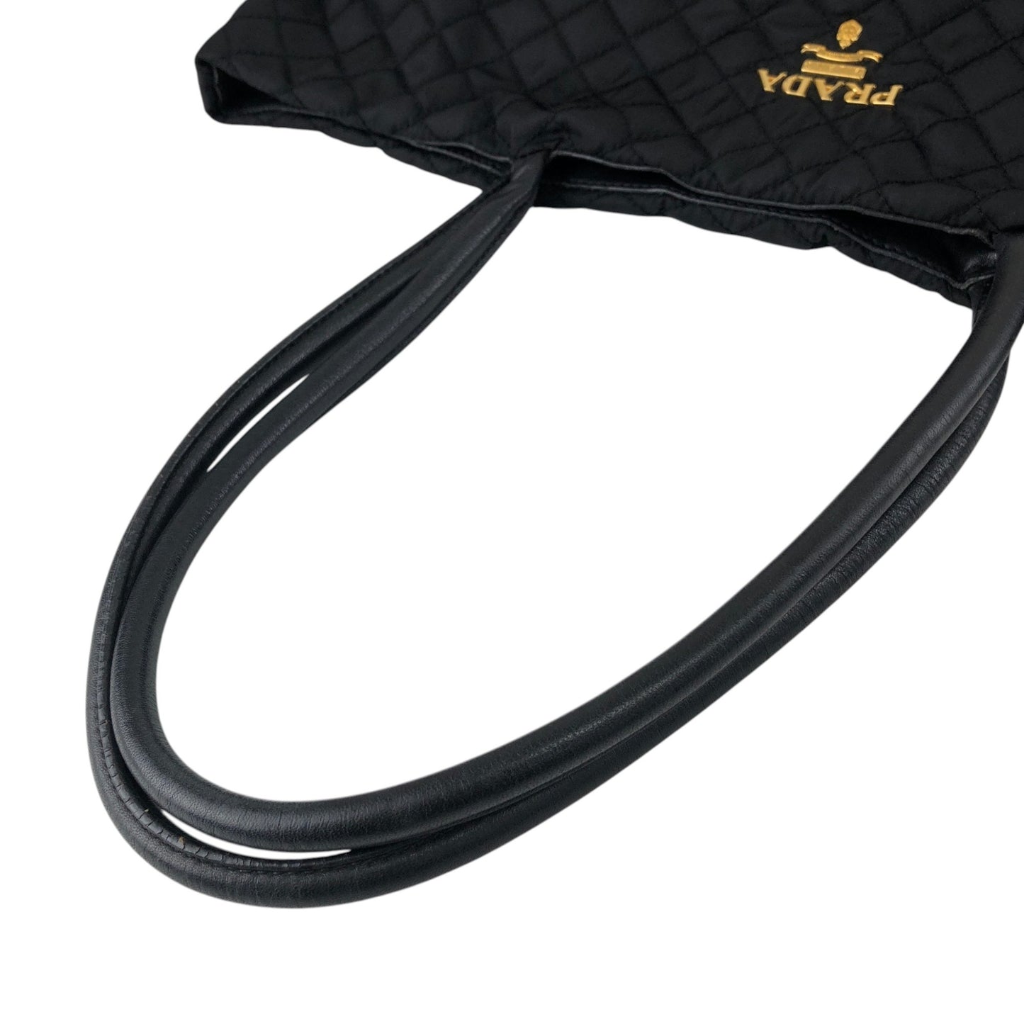 PRADA Logo Totebag Black Vintage 58xguc