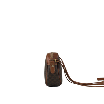 CELINE Macadam Blason Shoulder bag Brown Vintage ebzayc