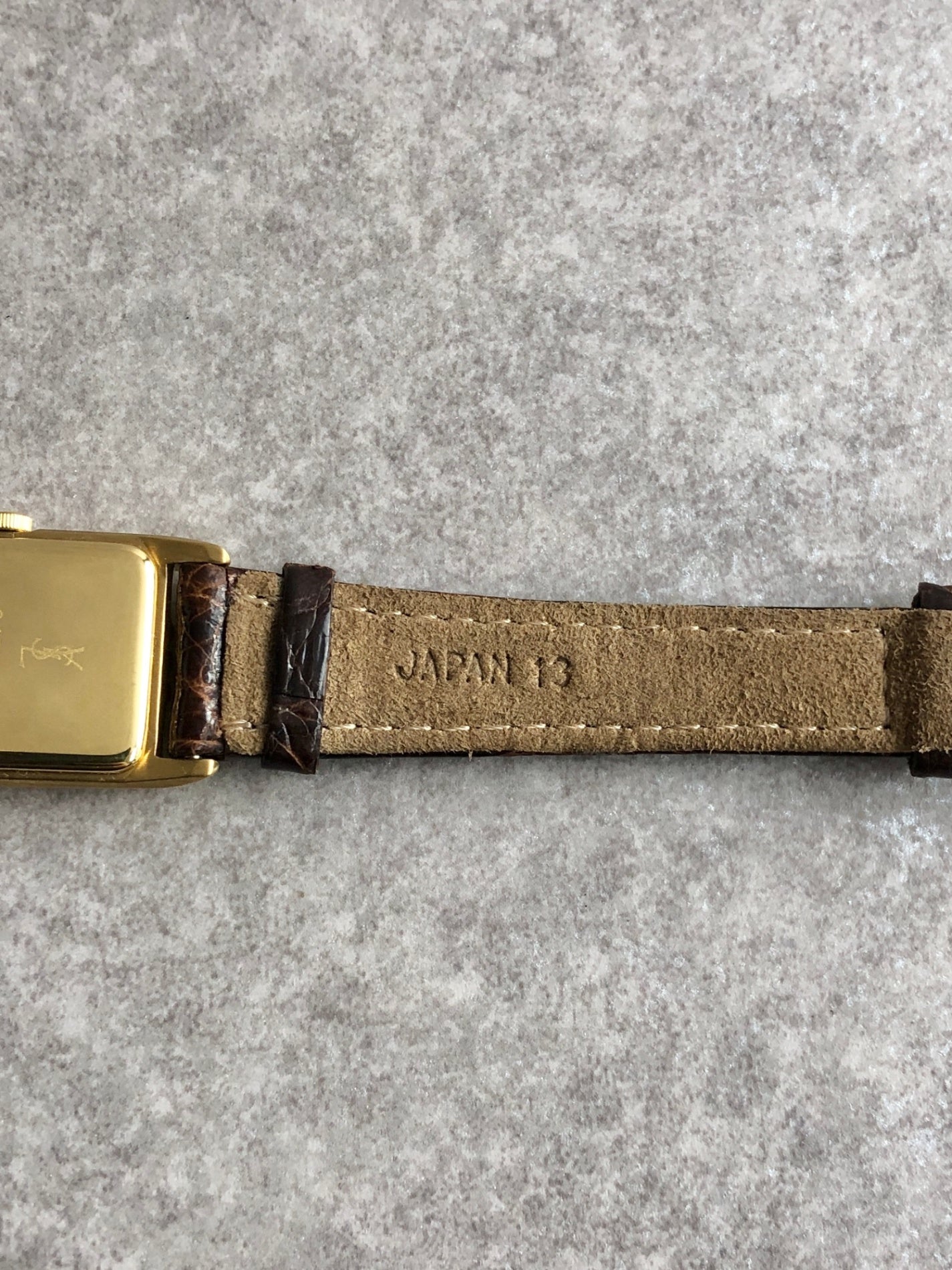 Yves Saint Laurent Watch Gold×Brown Vintage w83mtz