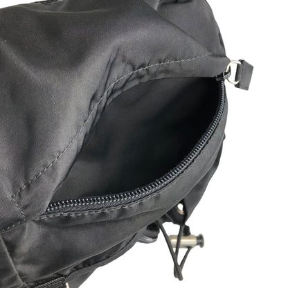 PRADA Tessuto Triangle Logo Backpack Black Vintage 6jg2ux