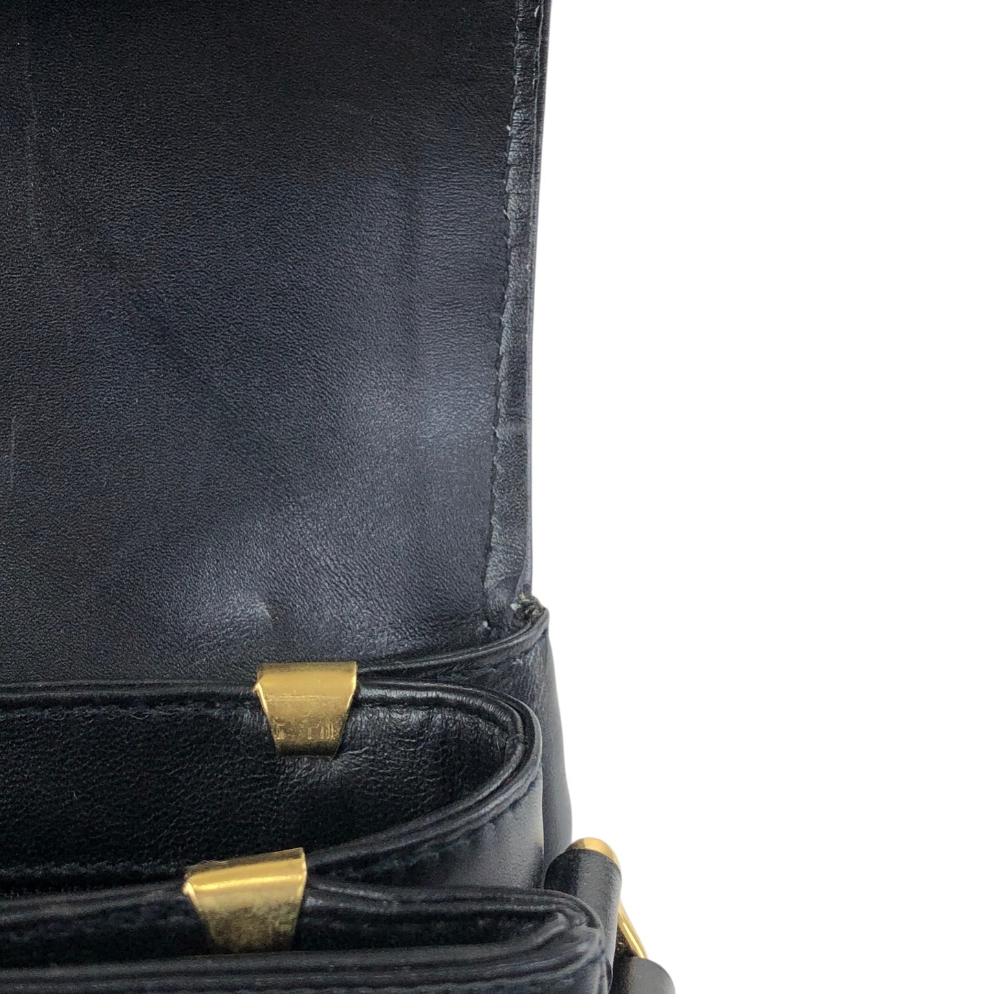 CELINE Triomphe Shoulder bag Black Vintage igefky