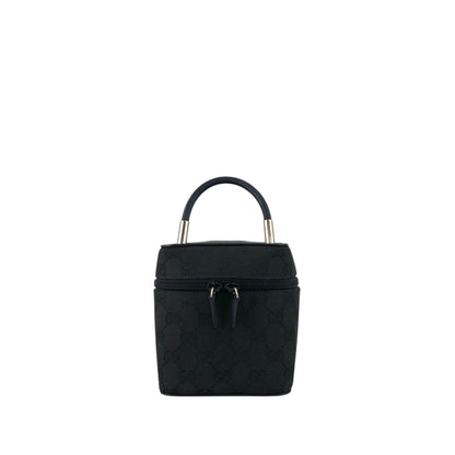 GUCCI GG Canvas Handbag Vanity bag Black Vintage menarj