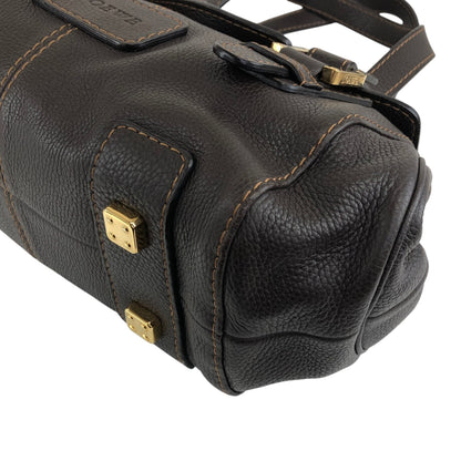 LOEWE Logo Embossed Handbag Brown Vintage s7e7fm