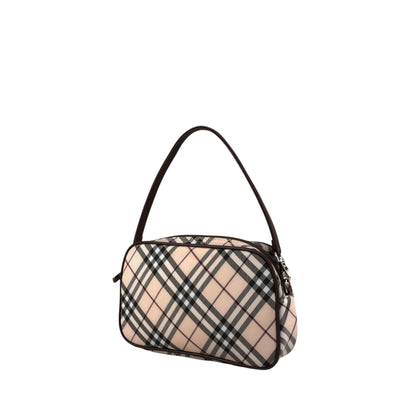 BURBERRY Check Small Handbag Beige Vintage t7rvr4