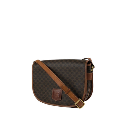 CELINE Macadam Blason Shoulder bag Brown Vintage u4f8bi