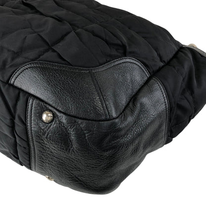 PRADA Logo Shoulder bag Totebag Black Vintage td4ahh