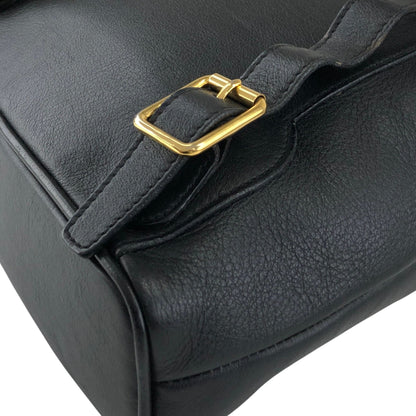 GUCCI Bamboo Front Pocket Backpack Black Vintage f7grwk