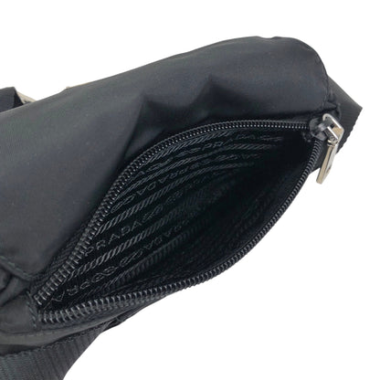 PRADA Tessuto Triangle Logo Shoulder bag Sling bag Black Vintage s8izt8