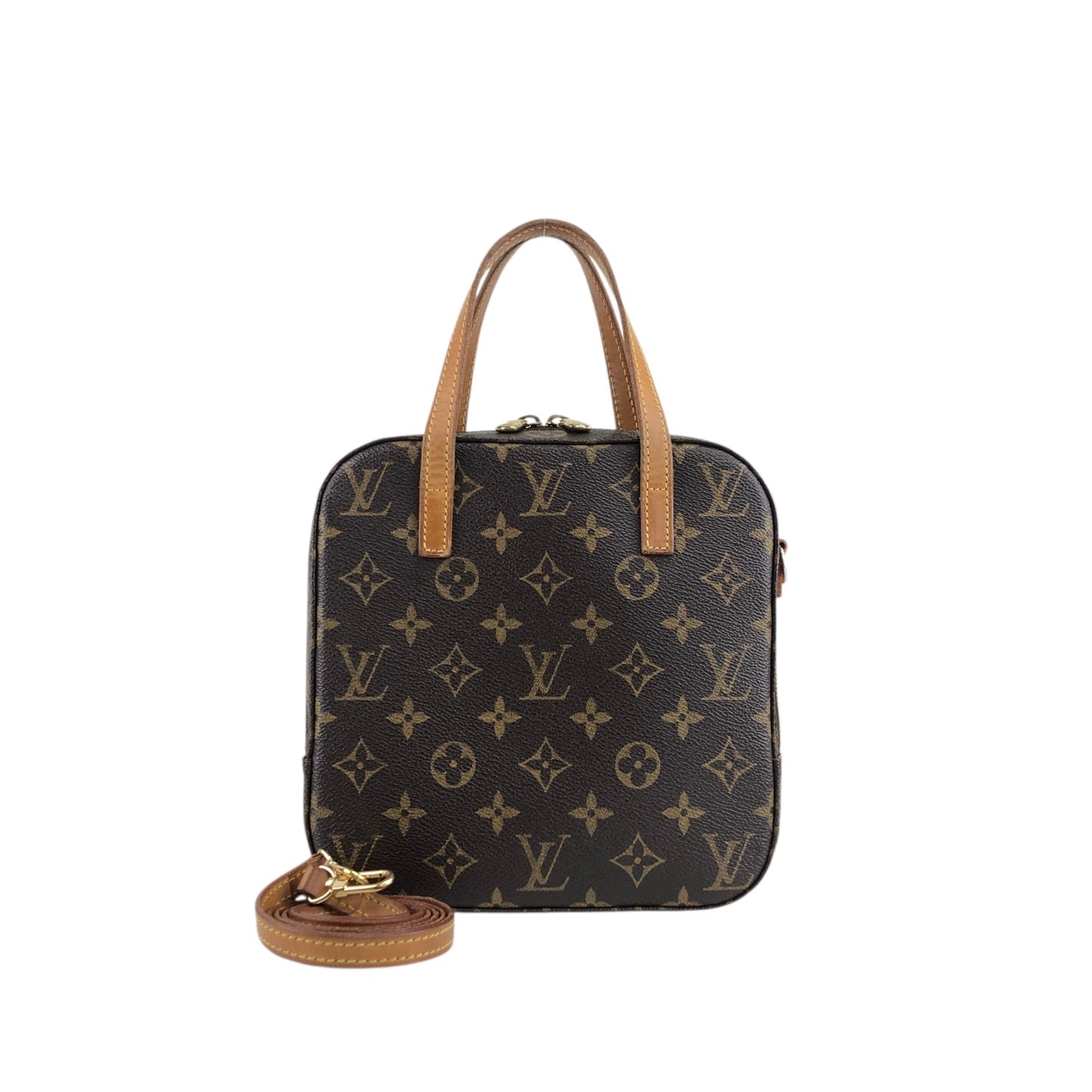 LOUIS VUITTON Monogram Two-way Handbag Shoulder bag Brown Vintage uvzzvg