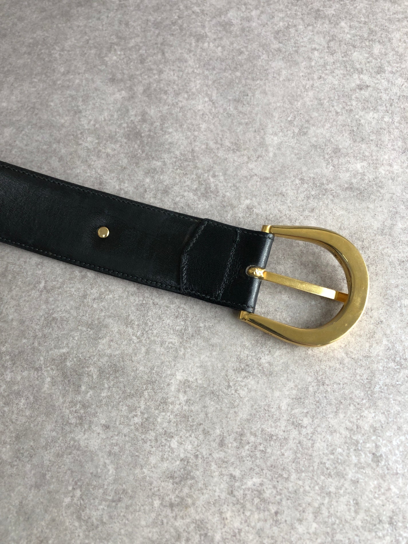 CELINE Blason Belt Black Vintage 6nyfwf