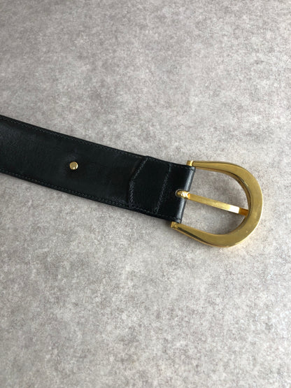 CELINE Blason Belt Black Vintage 6nyfwf