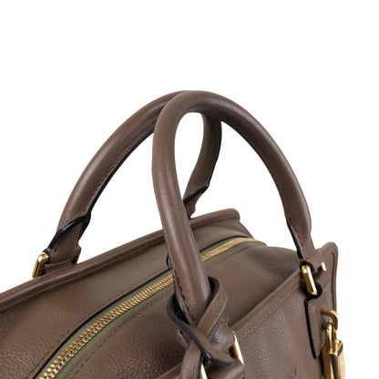 LOEWE Amazona28 Anagram Small Boston bag Handbag Beige Vintage euhpr8