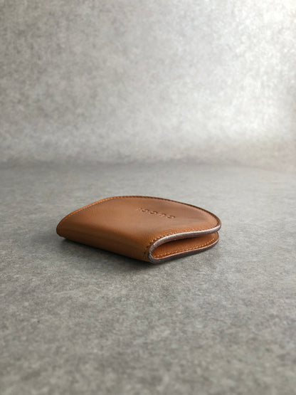 GUCCI Logo Embossed Coin Purse Brown Vintage 86ajph