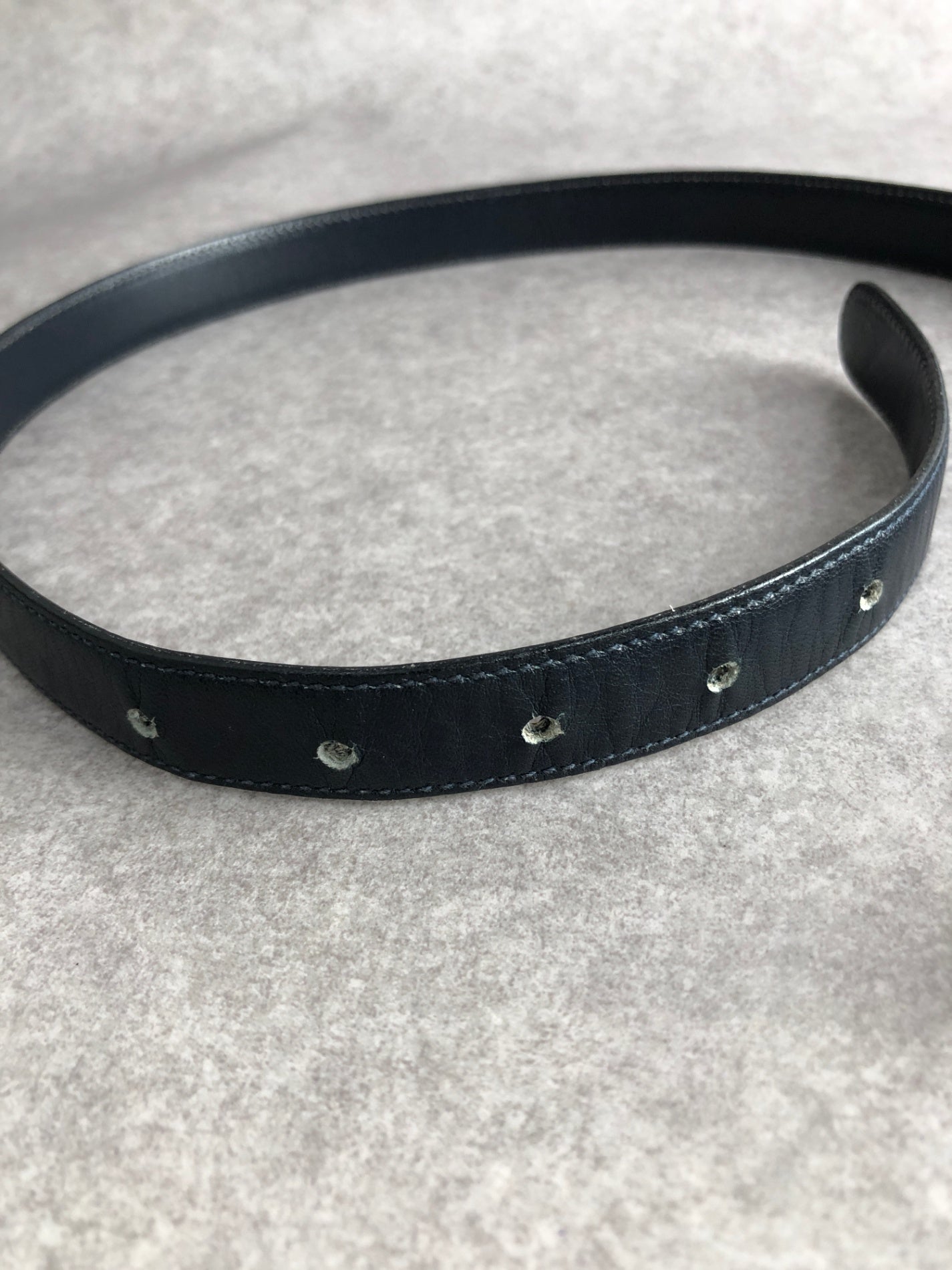 CELINE Horse Carriage Belt Navy Vintage zz8uea