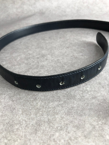 CELINE Horse Carriage Belt Navy Vintage zz8uea