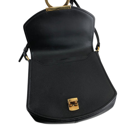 Salvatore Ferragamo Gancini Shoulder bag Black Vintage 3fyg65