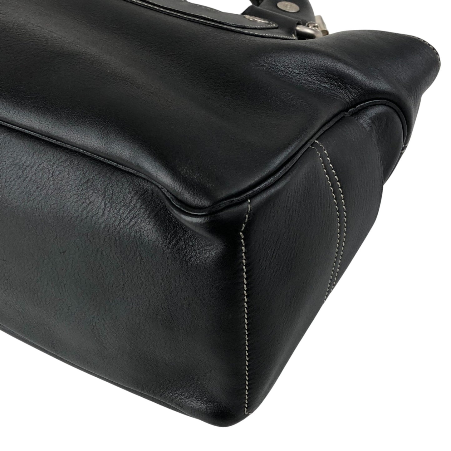 CELINE Triomphe Charm Handbag Black Vintage eyvr3v