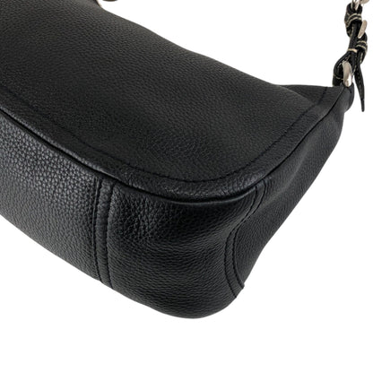 PRADA Triangle Logo Shoulder bag Hobobag Black Vintage 5at4nv