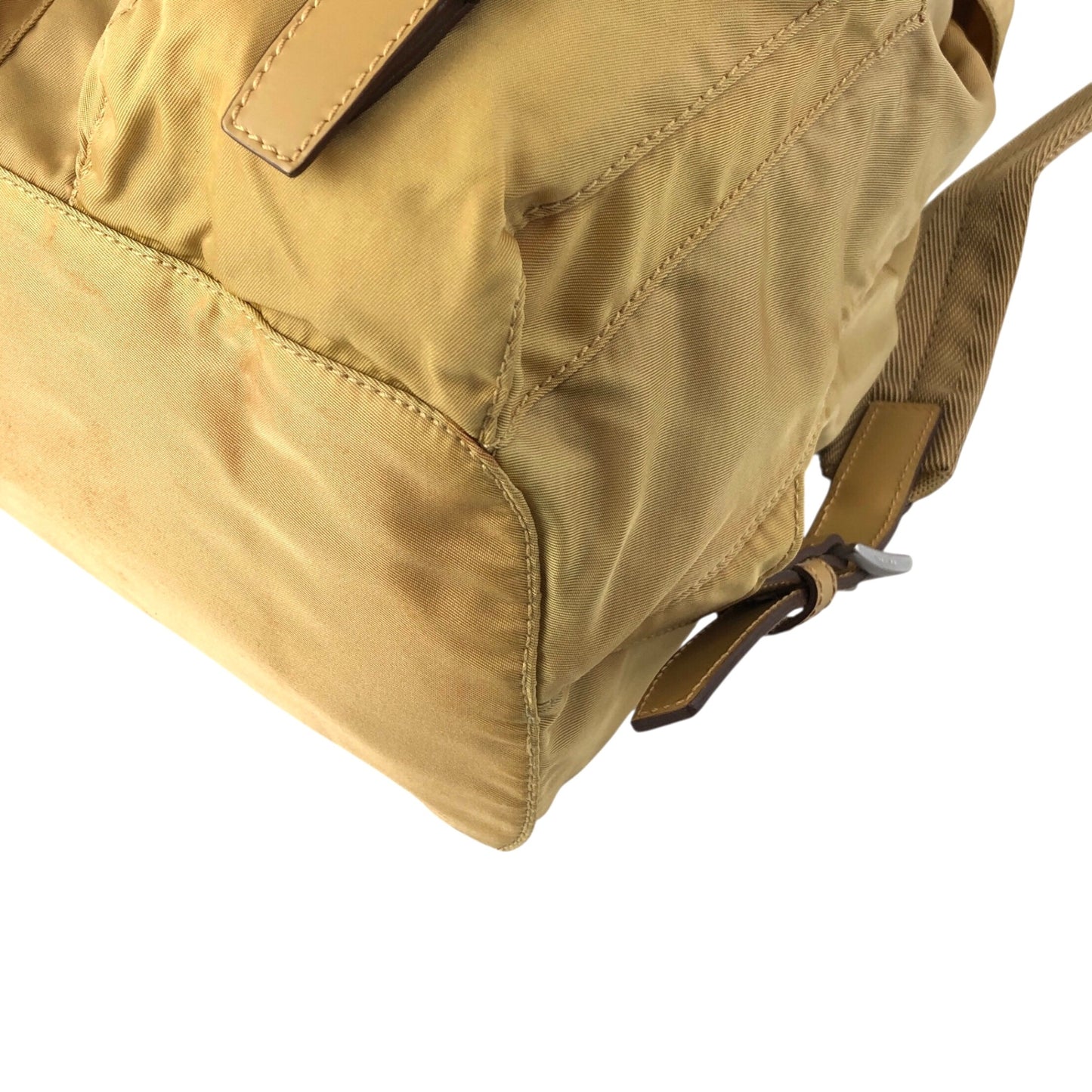 PRADA Tessuto Triangle Logo Backpack Yellow Vintage zmixxc