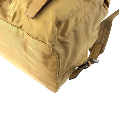 PRADA Tessuto Triangle Logo Backpack Yellow Vintage zmixxc