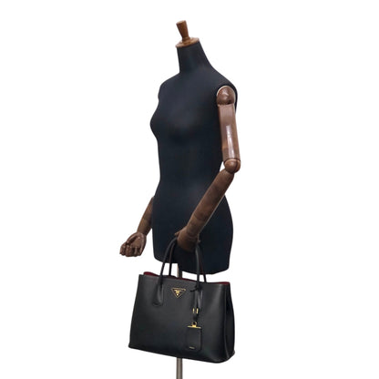 PRADA Triangle Logo Handbag Black Vintage n54bxv