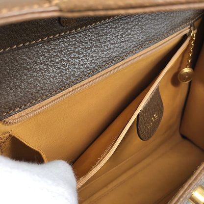 GUCCI Turn Lock Shoulder bag Brown Vintage 4k7hzd