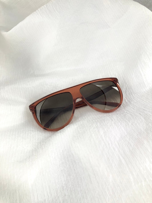 CELINE Logo Sunglasses Brown Vintage c5xcgk