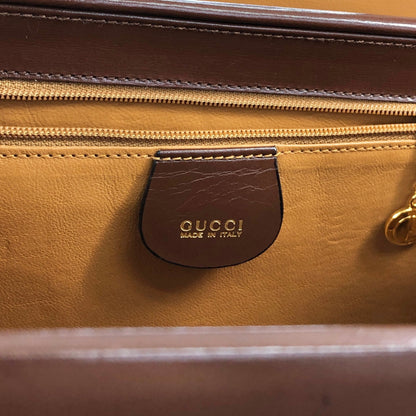 GUCCI Handbag Vanity bag Brown Vintage kj32bu