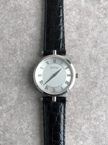 GUCCI Sherry Line Watch Silver×Black 2040Ｍ Vintage asvi62