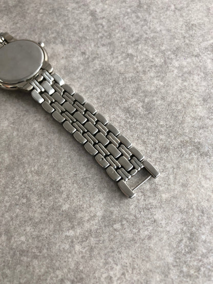 Yves Saint Laurent YSL Logo Watch Silver 6031-G11866 Vintage 6wv8w4