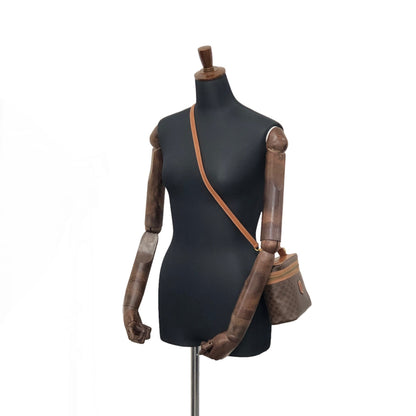 CELINE Macadam Blason  PVC Leather Two-way Shoulder bag Vanity bag Brown Vintage 4v8ygf