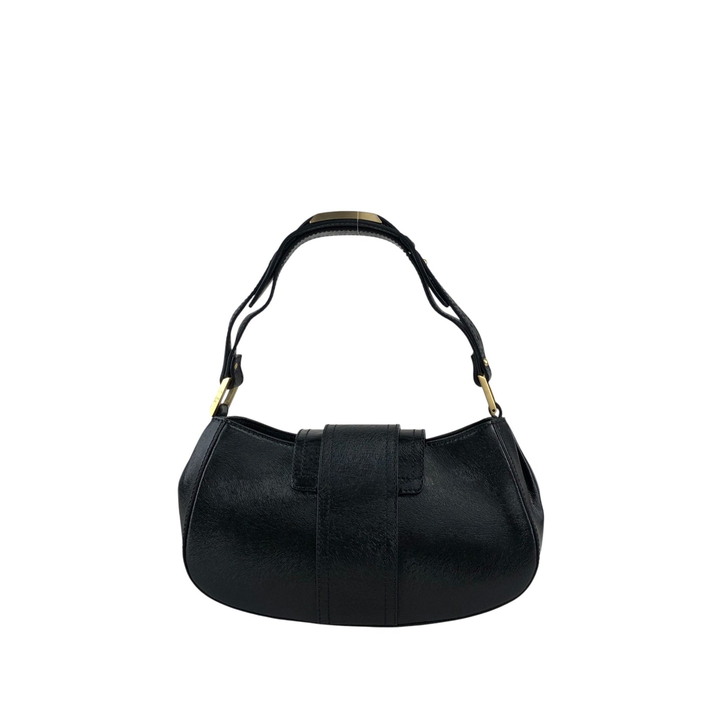 FENDI Logo Shoulder bag Black Vintage zjfy53