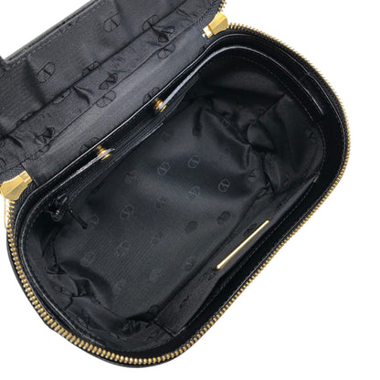 VALENTINO GARAVANI Logo Charm Two-way Handbag Shoulder bag Black Vintage b2wgf5