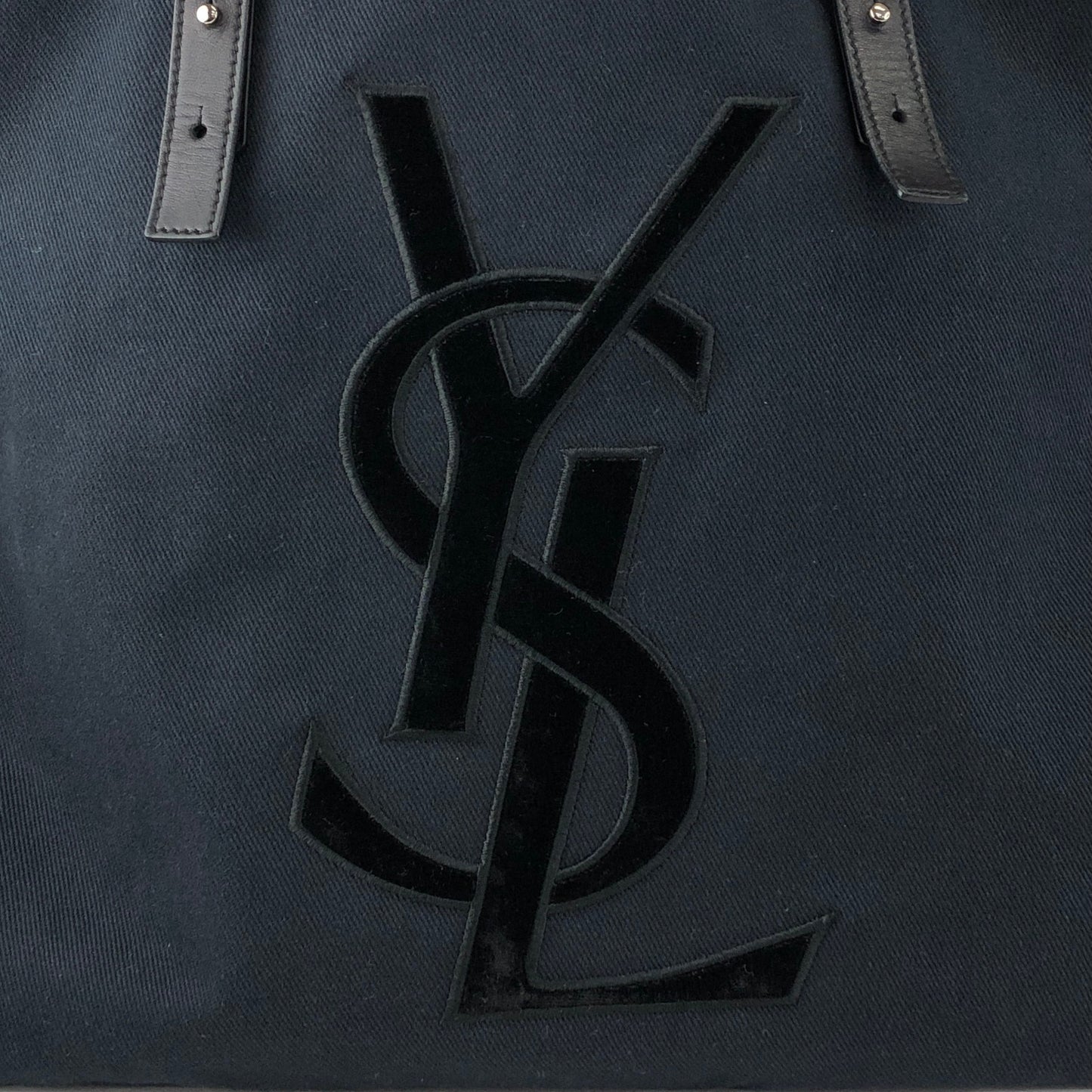 Yves Saint Laurent YSL Logo Totebag Handbag Black Vintage vtg2pn