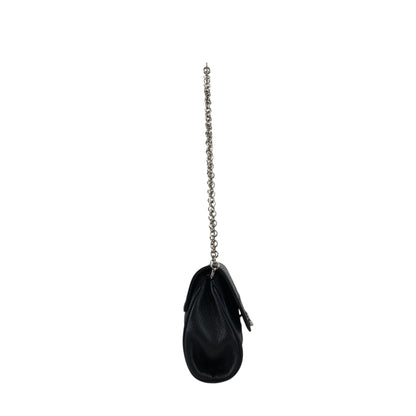Salvatore Ferragamo Gancini Chain Shoulder bag Black Vintage sj8amk