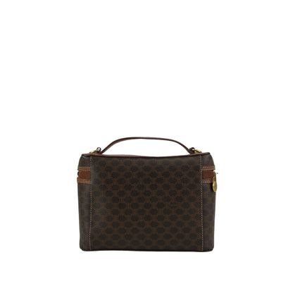 CELINE Macadam Blason Two-way Handbag Shoulder bag Vanity bag Brown Vintage n4pz8g