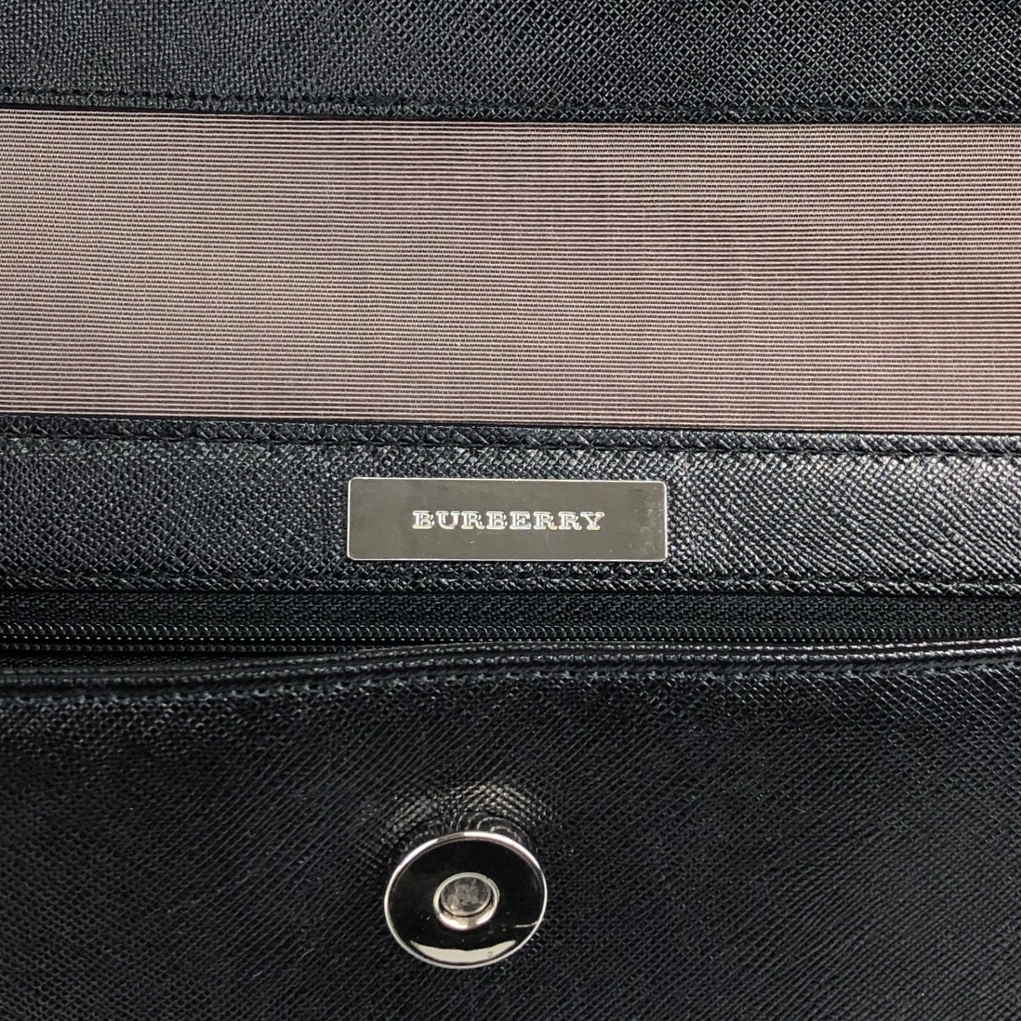 BURBERRY Logo Handbag Black Vintage gw5ren