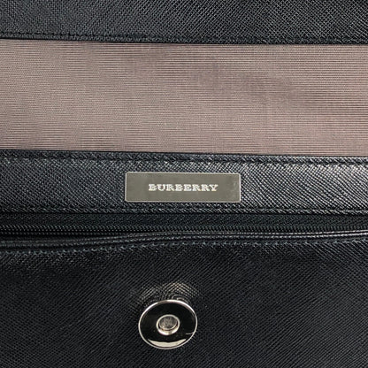 BURBERRY Logo Handbag Black Vintage gw5ren