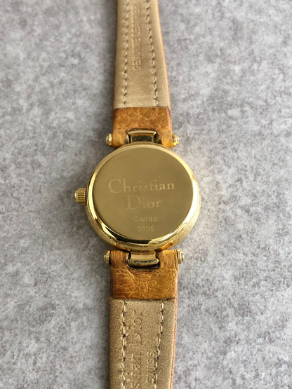 Christian Dior Quartz Watch Brown 3005 Vintage j3tikl