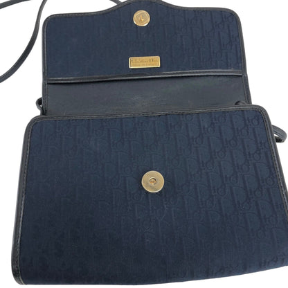 Christian Dior Trotter Shoulder bag Navy Vintage xnnhfs