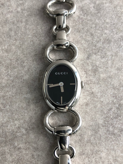GUCCI Logo Quartz Watch Silver 118 Vintage szaysz