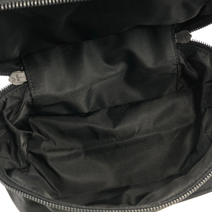 PRADA Triangle Logo Nylon Drawstring Handbag Black Vintage j8fkau