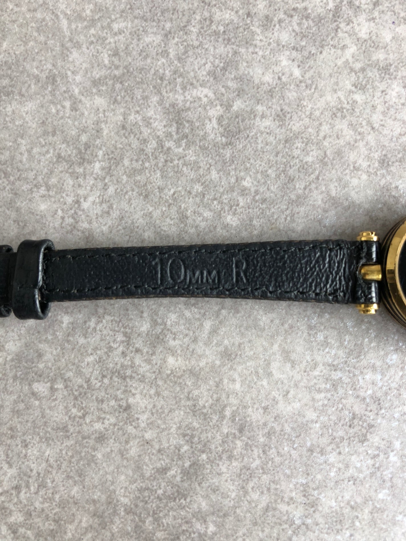 GUCCI Logo Watch Black×Gold Vintage 5b3ugy