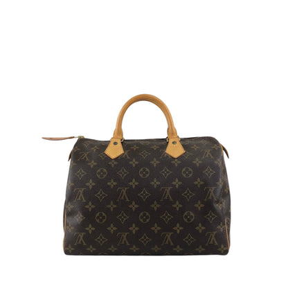 LOUIS VUITTON Monogram Handbag Boston bag Brown Vintage s2cksy