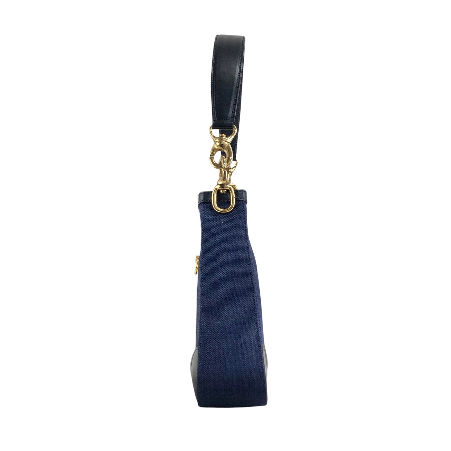 CELINE Gancini Shoulder bag Navy Vintage nnpwss