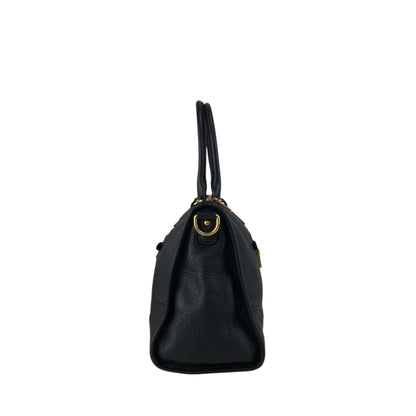 PRADA Logo Two-way Small Boston bag Shoulder bag Black Vintage h5k5fy